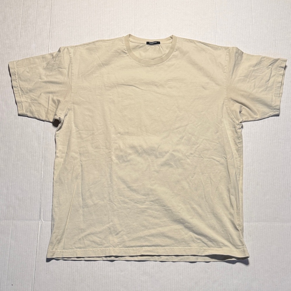 TALENTLESS Cream Short Sleeve Crew Tee Minimal High Quality Fabric Size XL